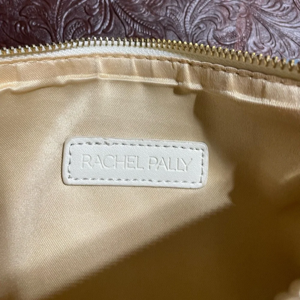 NWOT- Rachel Pally Off White Faux Leather & Floral Canvas Fold Over Clutch #H-19 - Picture 5 of 5